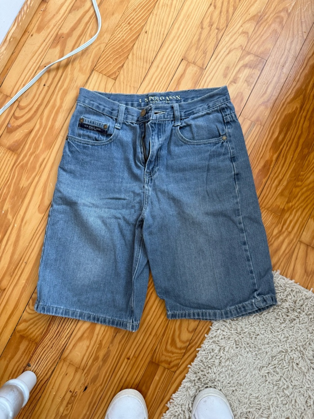 Vintage U.S. Polo Assn. Light Blue Jorts - Picture 5 of 6